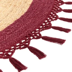 MARTS - Vloerkleed - Donkerrood - 200 cm - Jute