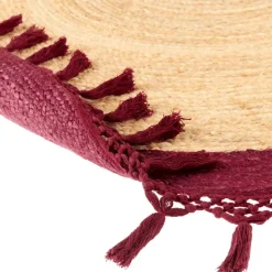 MARTS - Vloerkleed - Donkerrood - 200 cm - Jute