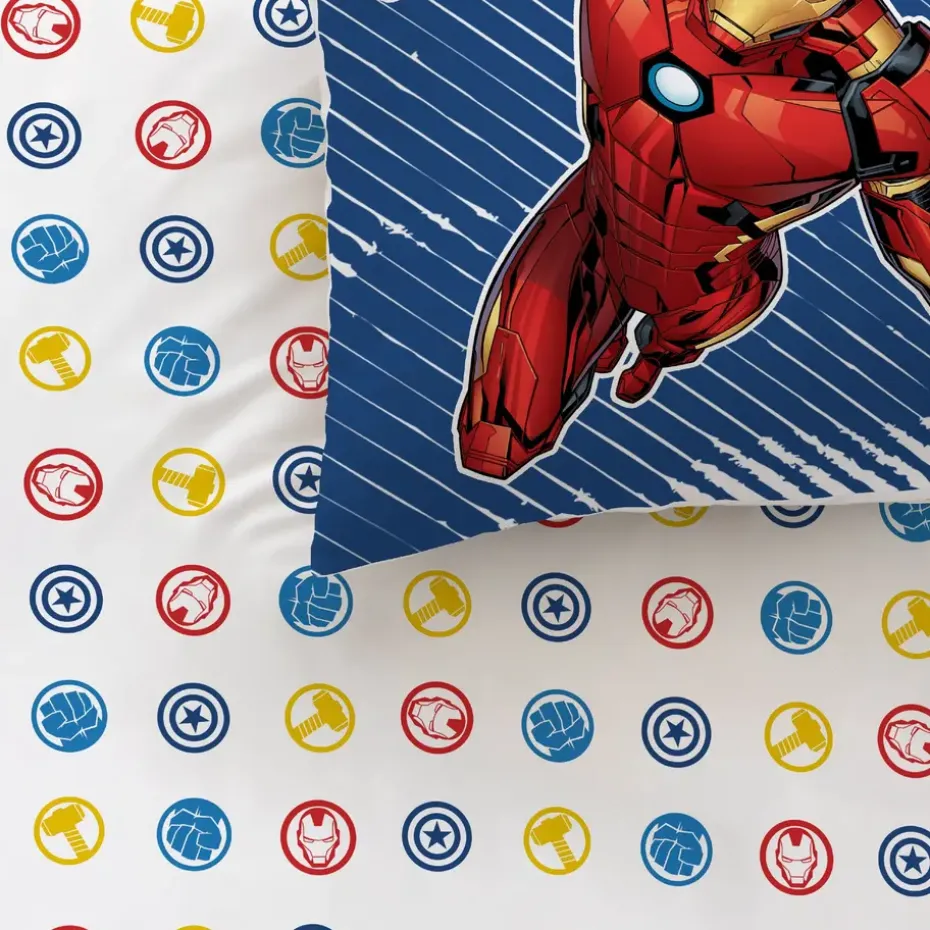 Marvel Avengers Dekbedovertrek Team - Eenpersoons - 140 x 200 cm - Katoen