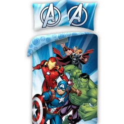 Marvel Avengers Dekbedovertrek, Team Power - Eenpersoons - 140 x 200 cm - Katoen