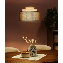 MASPARRO - Hanglamp - Bruin - Linnen