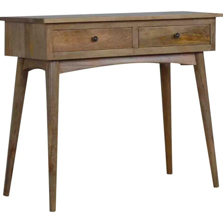 Massief Houten Sidetable met 2 Laden