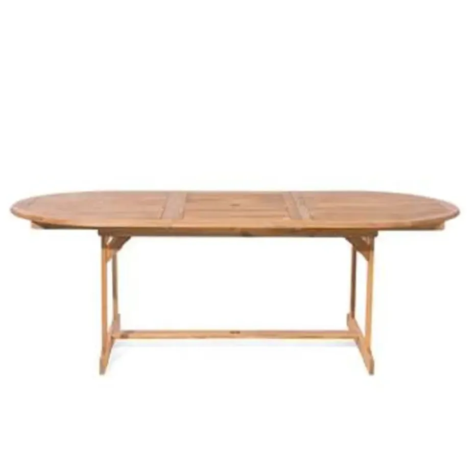 MAUI - Tuinset voor 8 - Lichte houtkleur/Cremewit - Acaciahout