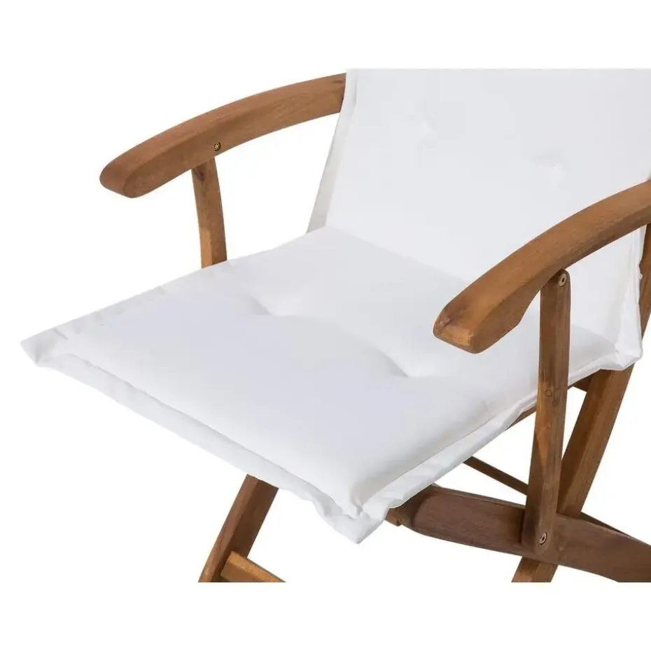 MAUI - Tuinset voor 8 - Lichte houtkleur/Cremewit - Acaciahout