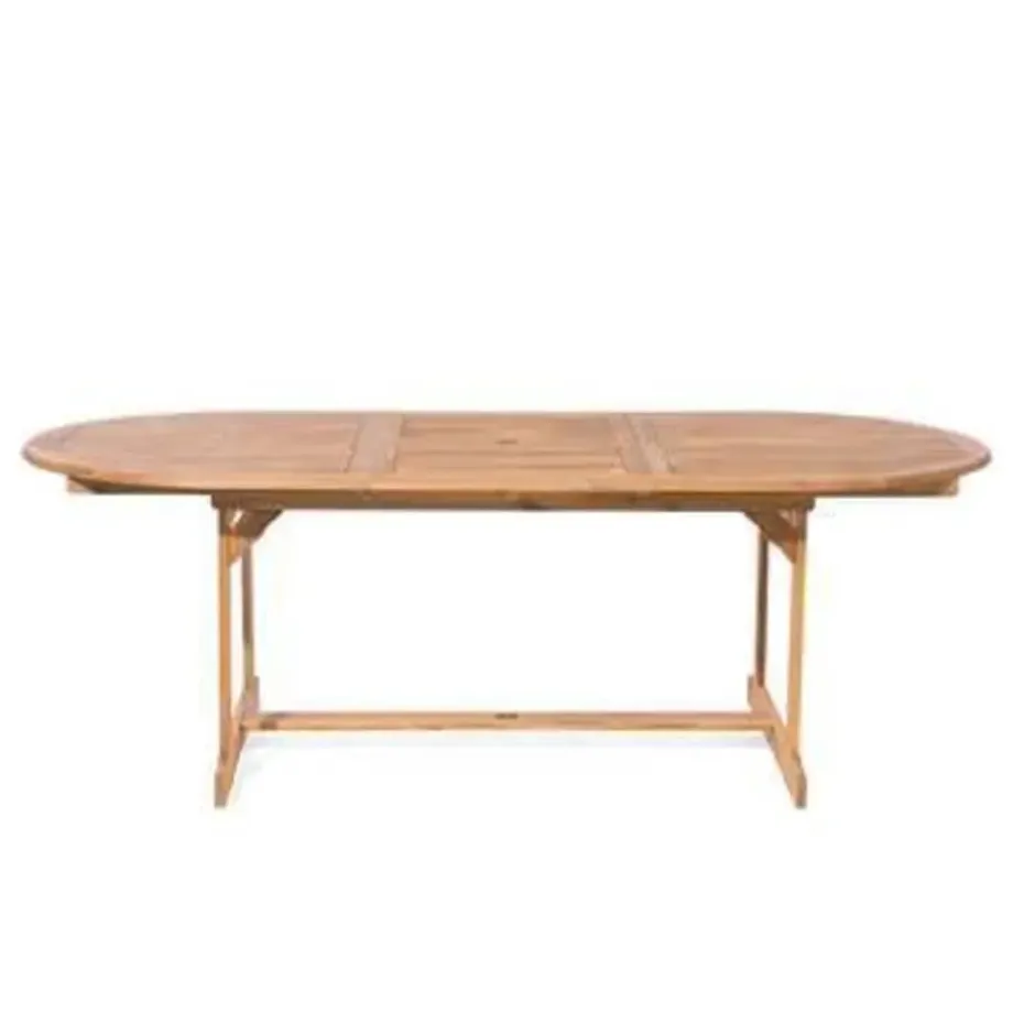 MAUI - Tuinset voor 8 - Lichte houtkleur/Cremewit - Acaciahout