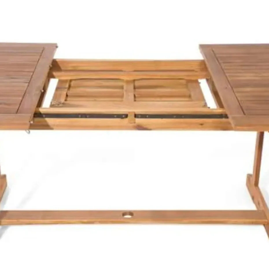 MAUI - Tuinset voor 8 - Lichte houtkleur/Cremewit - Acaciahout