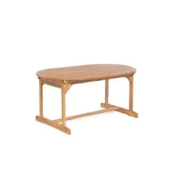 MAUI - Tuinset voor 8 - Lichte houtkleur/Cremewit - Acaciahout