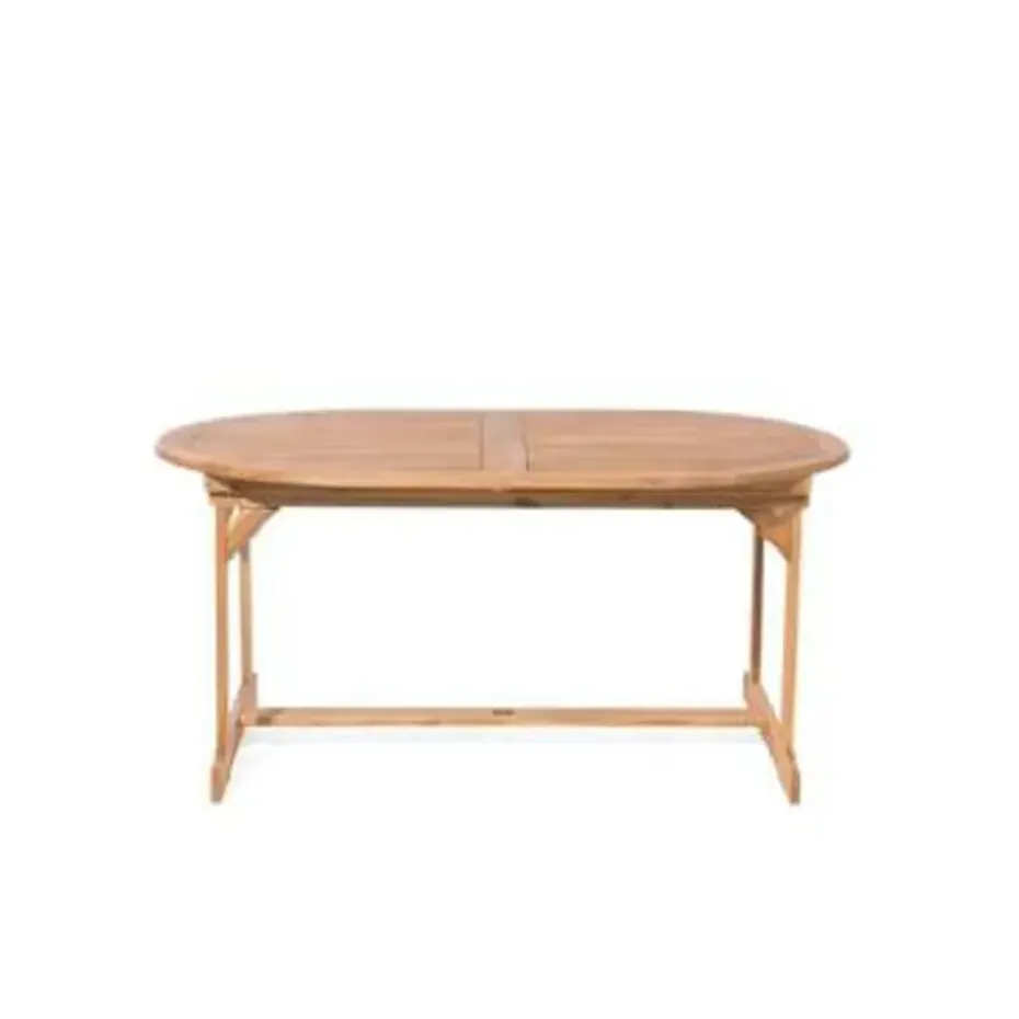 MAUI - Tuinset voor 8 - Lichte houtkleur/Cremewit - Acaciahout