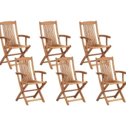 MAUI II - Tuinset voor 6 - Lichte houtkleur - Acaciahout