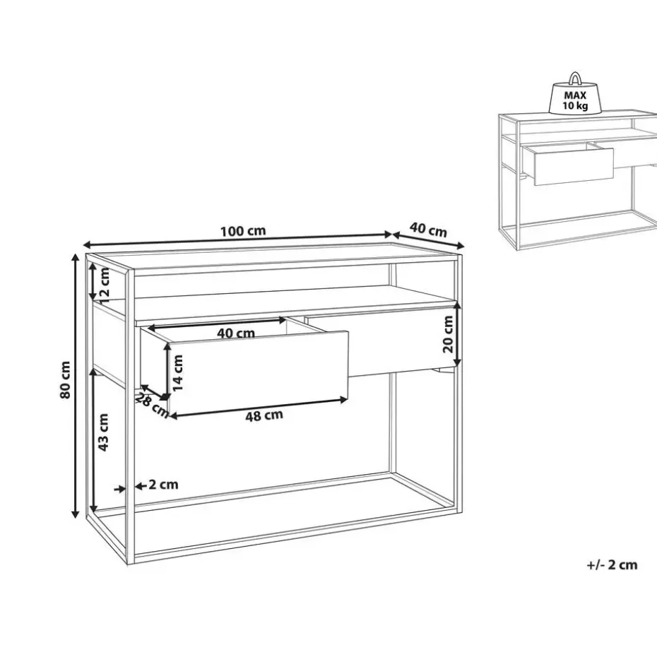 MAUK - Consoletafel - Zwart - MDF