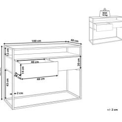 MAUK - Consoletafel - Zwart - MDF