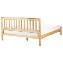 MAYENNE - Tweepersoonsbed - Lichtbruin - 140 x 200 cm - Dennenhout