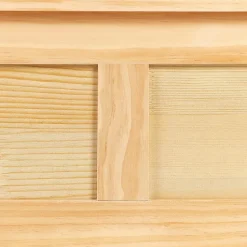 MAYENNE - Tweepersoonsbed - Lichtbruin - 140 x 200 cm - Dennenhout