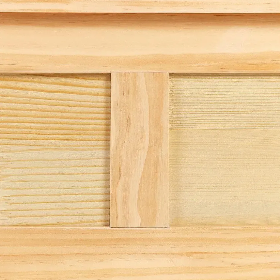 MAYENNE - Tweepersoonsbed - Lichtbruin - 140 x 200 cm - Dennenhout