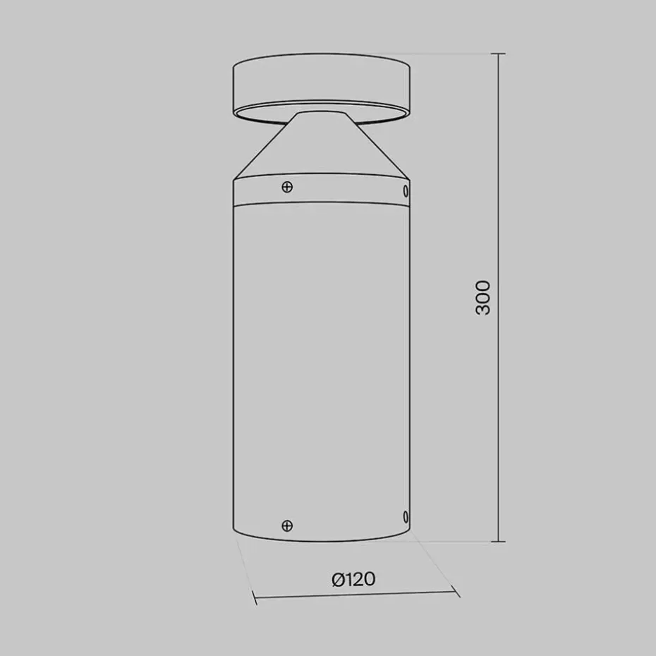 Maytoni Outdoor - Landschapsverlichting Olten - Grafiet - Ø12