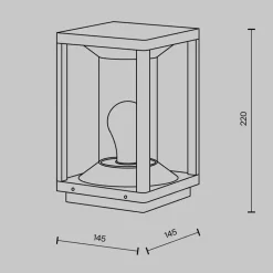 Maytoni Outdoor - Landschapsverlichting Cell - Grafiet