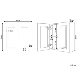 MAZARREDO - Badkamermeubel LED - Zwart - Multiplex