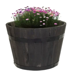 Mega Collections Plantenbak/bloempot Barrel - D40 x H24 cm