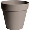 Mega Collections Plantenpot/bloempot - kunststof - bruin - D26 cm