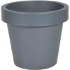 Mega Collections Plantenpot/bloempot - kunststof - grijs - D50 cm