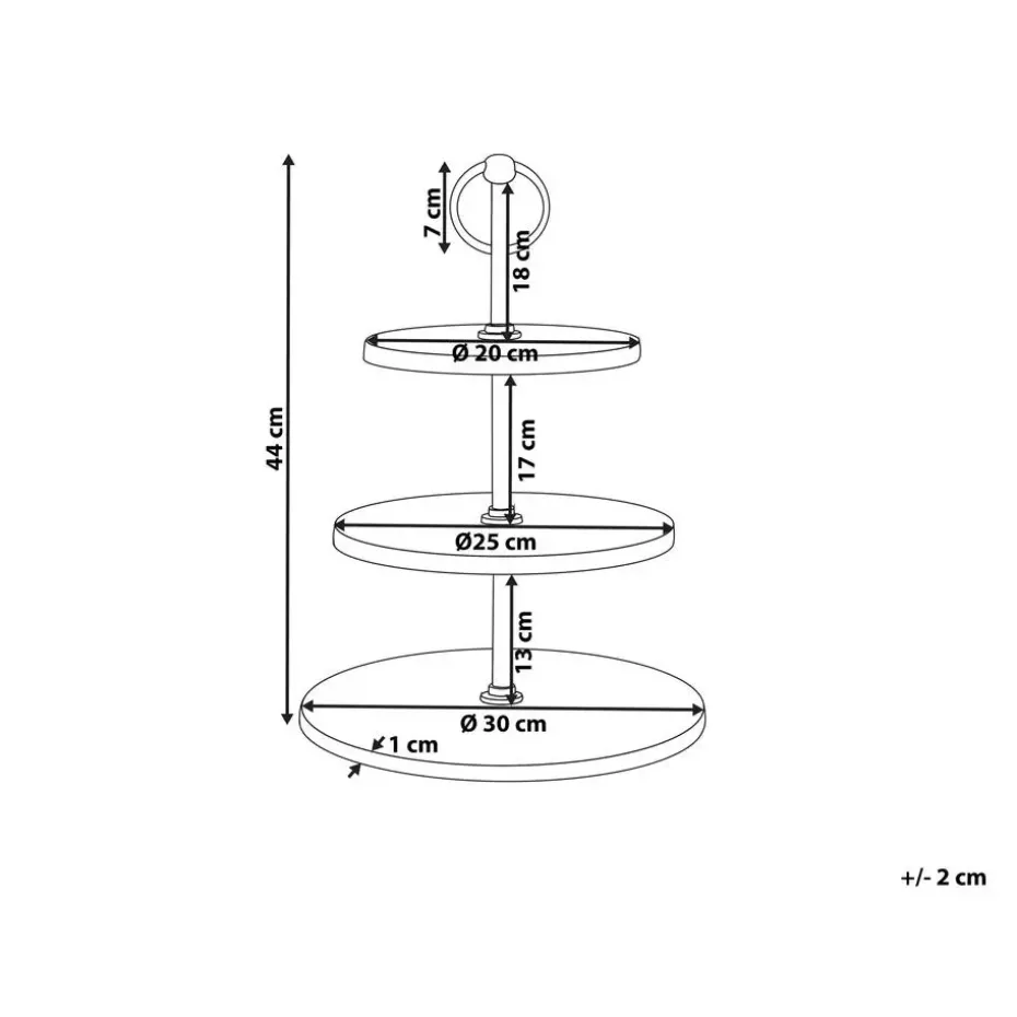 MEGARA - Etagère - Wit/Goud - Marmer