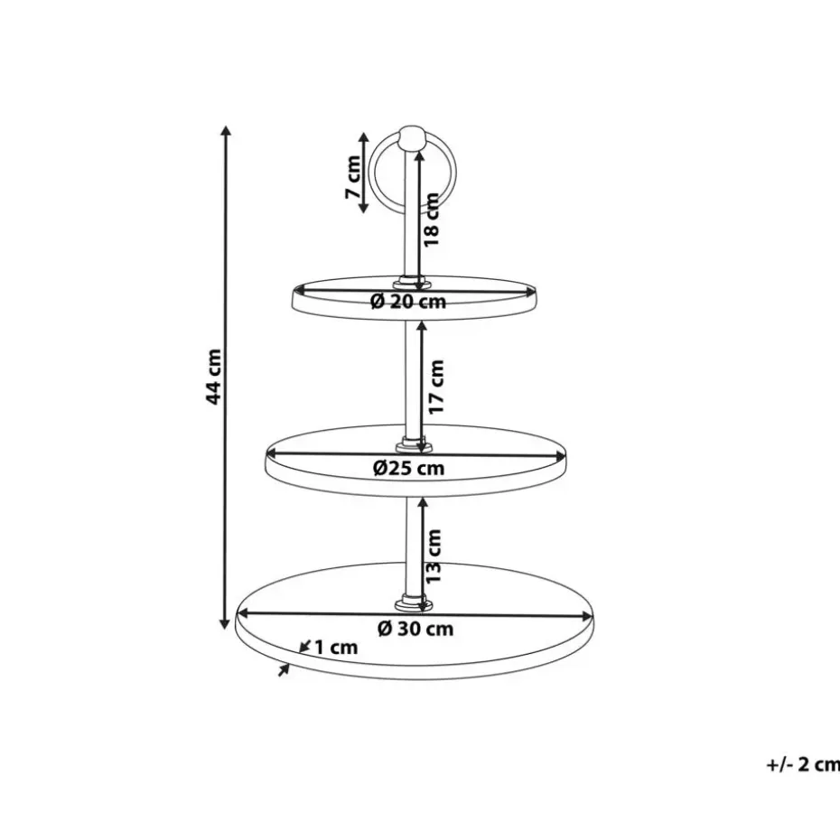 MEGARA - Etagère - Wit/Goud - Marmer
