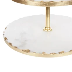 MEGARA - Etagère - Wit/Goud - Marmer