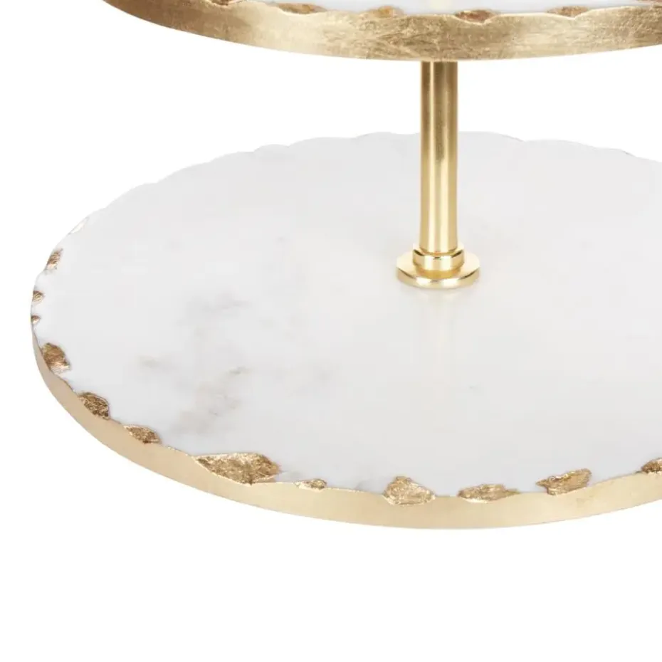 MEGARA - Etagère - Wit/Goud - Marmer