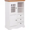Melissa - Dressoir met 4 deuren en 2 laden in wit / natuurlijk grenen