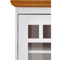 Melissa - Dressoir met 4 deuren en 2 laden in wit / natuurlijk grenen