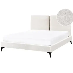 MELLE - Tweepersoonsbed - Gebroken wit - 140 x 200 cm - Bouclé