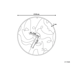 MENTON - Wandklok - Zwart - Ijzer