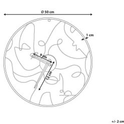 MENTON - Wandklok - Zwart - Ijzer