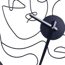 MENTON - Wandklok - Zwart - Ijzer