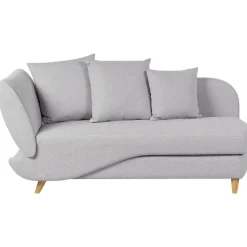 MERI II - Chaise longue - Lichtgrijs - Linkerzijde - Fluweel