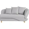 MERI II - Chaise longue - Lichtgrijs - Rechterzijde - Fluweel