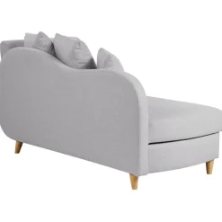 MERI II - Chaise longue - Lichtgrijs - Rechterzijde - Fluweel