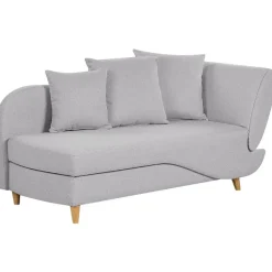 MERI II - Chaise longue - Lichtgrijs - Rechterzijde - Fluweel