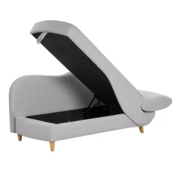 MERI II - Chaise longue - Lichtgrijs - Rechterzijde - Fluweel