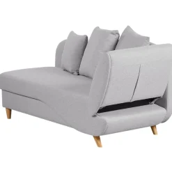 MERI II - Chaise longue - Lichtgrijs - Rechterzijde - Fluweel