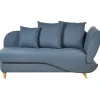 MERI II - Chaise longue met opbergruimte - Blauw - Rechts - Fluweel