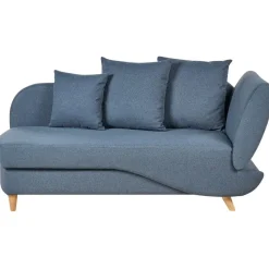 MERI II - Chaise longue met opbergruimte - Blauw - Rechts - Fluweel