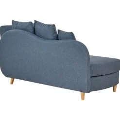 MERI II - Chaise longue met opbergruimte - Blauw - Rechts - Fluweel