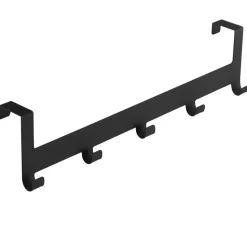 Metalen Deurkapstok Deurhanger Kapstok voor Handdoek en Kleding, Metaal, Zwart