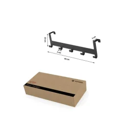 Metalen Deurkapstok Deurhanger Kapstok voor Handdoek en Kleding, Metaal, Zwart