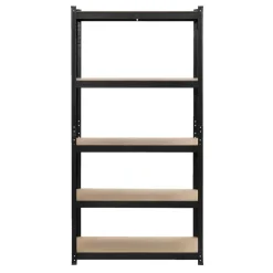 Metalen stellingkast - zwart - 90x45x180 cm