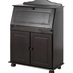 Mette - Bureau met 2 bruine grenen deuren