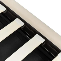 METZ - Bed met opbergruimte - Beige - 90 x 200 cm - Fluweel