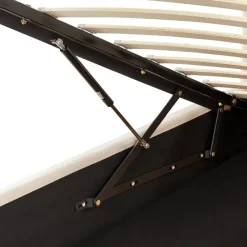 METZ - Bed met opbergruimte - Beige - 90 x 200 cm - Fluweel