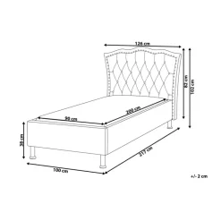 METZ - Eenpersoonsbed - Roze - 90 x 200 cm - Fluweel